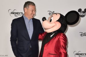 Bob Iger and Mickey Mouse of Disney. Bob Iger has taken Disney to new heights through huge risk. Learn from him through this MasterClass deal, via 4 the Black Friday Deals for Solopreneurs blog post